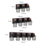 Premium Black Metal Cage Vanity Light for Bathroom Mirrors