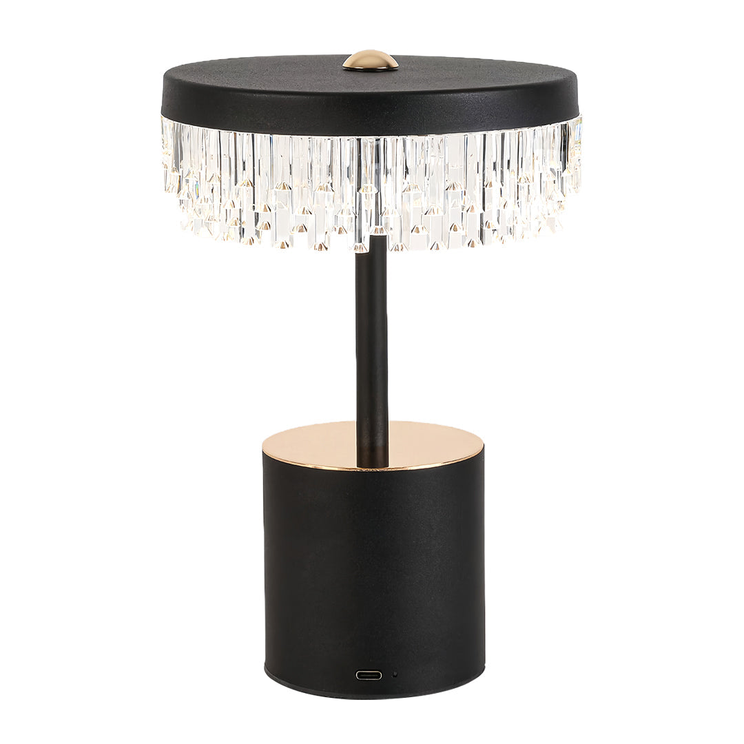 Minimalist Fringe Table Lamp with USB Charging