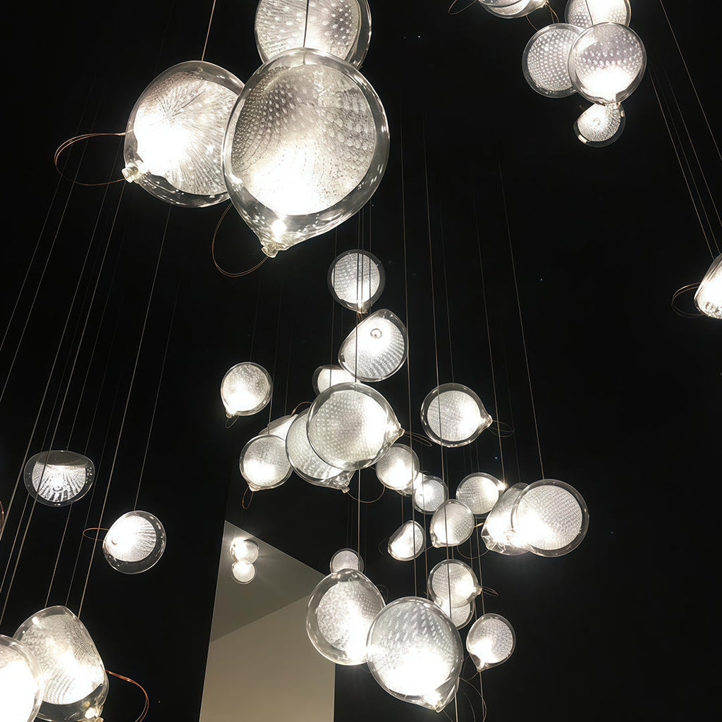 Nordic Glass Jellyfish Pendant Light - Premium Ceiling Fixture