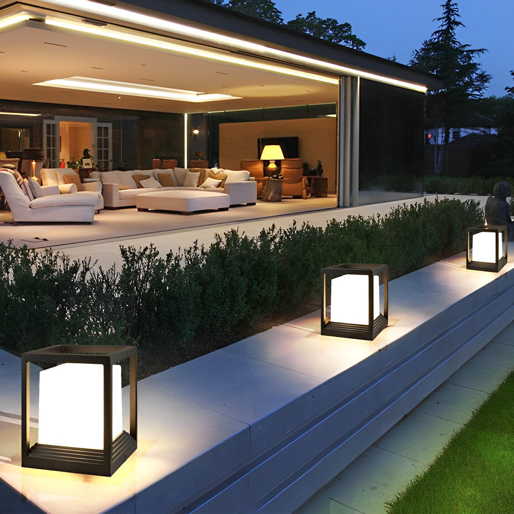 Premium Waterproof LED Square Garden Pedestal Light