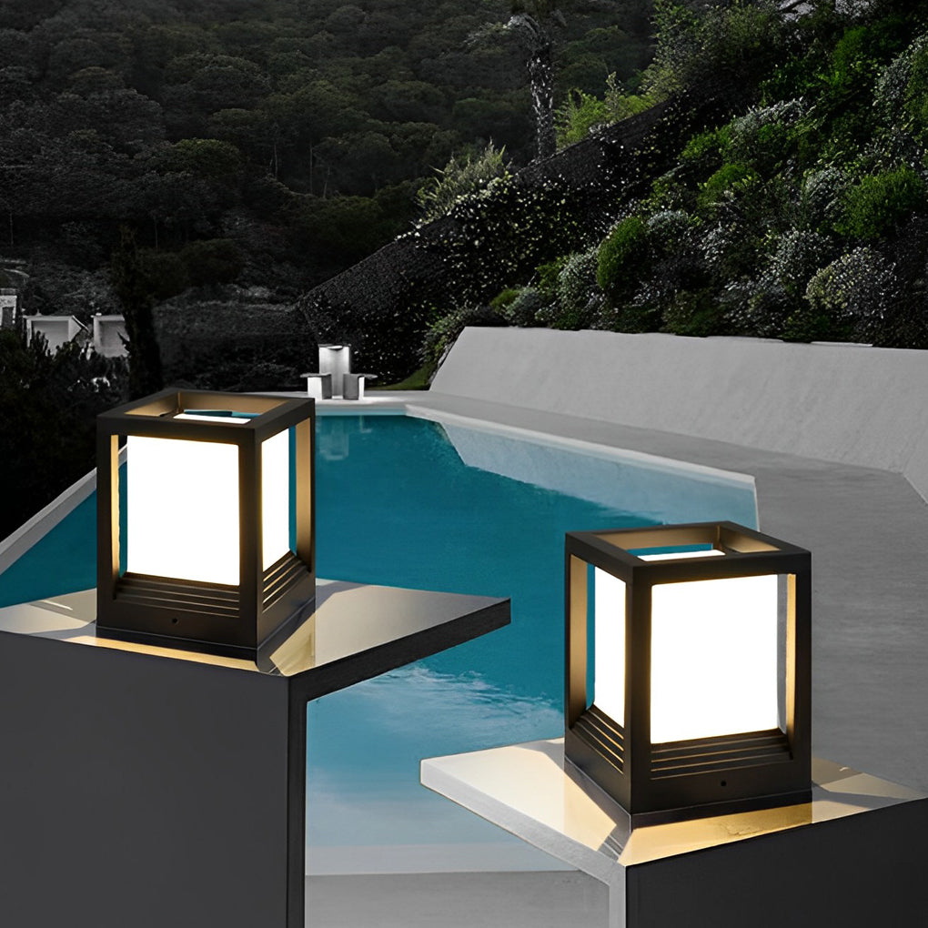 Premium Waterproof LED Square Garden Pedestal Light