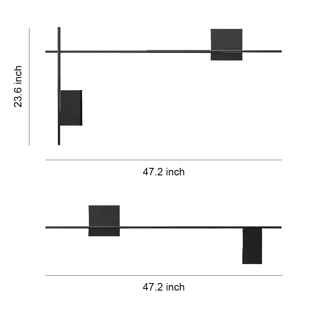 Modern Minimalist Rectangular Wall Lamp Set - Elegant Decor Lighting