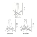 LED Geometric Cross Design Ceiling Chandelier
