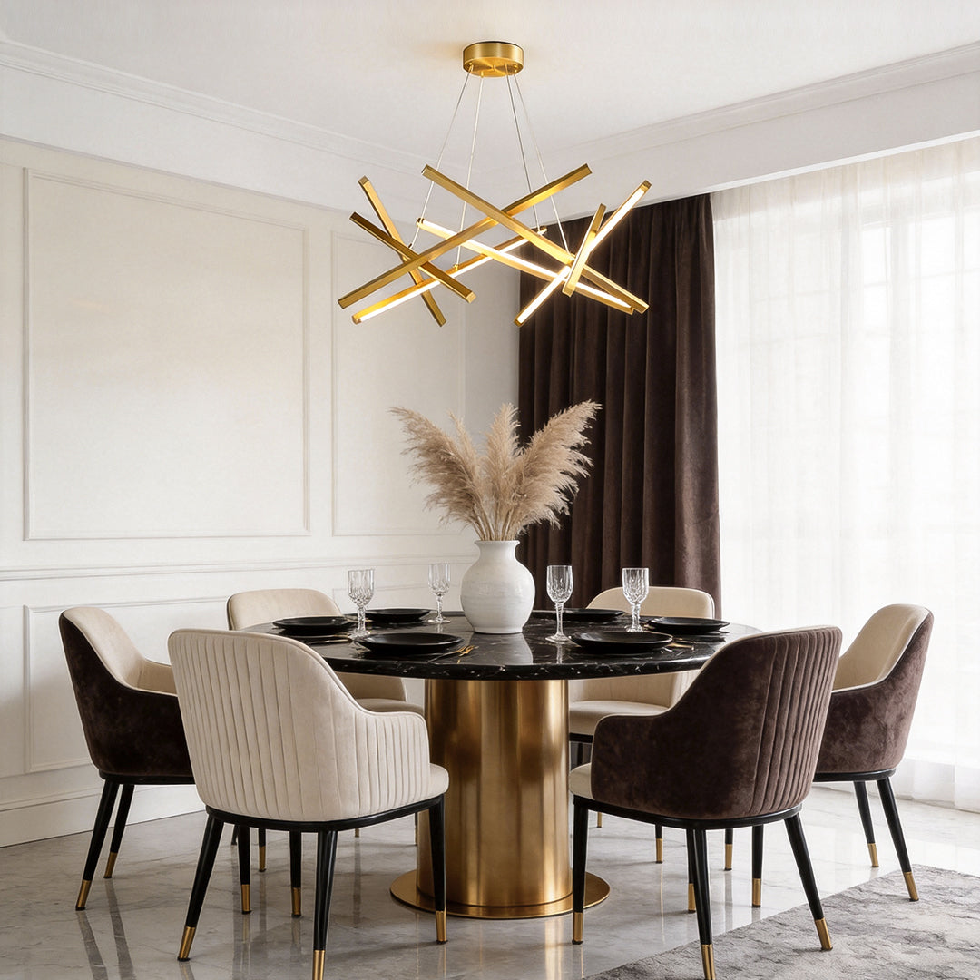 LED Geometric Cross Design Ceiling Chandelier
