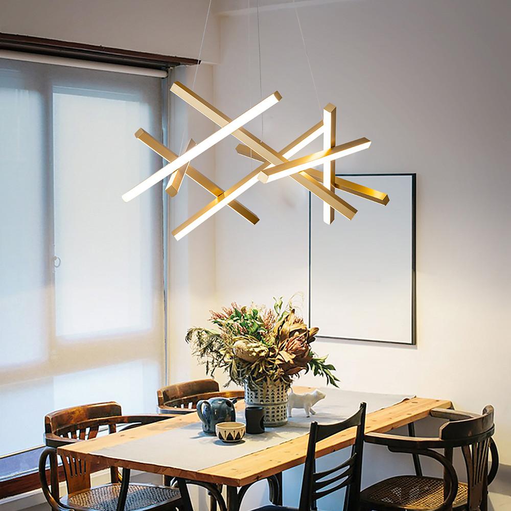 LED Geometric Cross Design Ceiling Chandelier