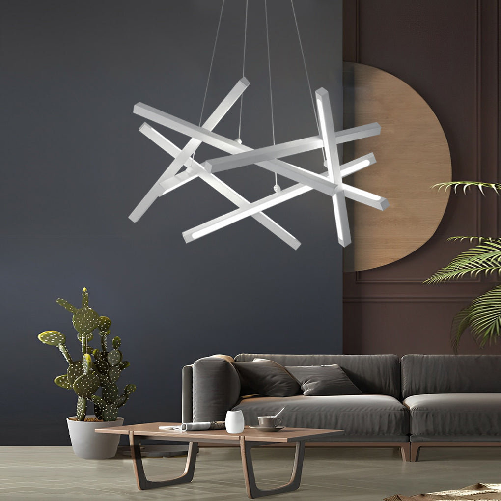 LED Geometric Cross Design Ceiling Chandelier