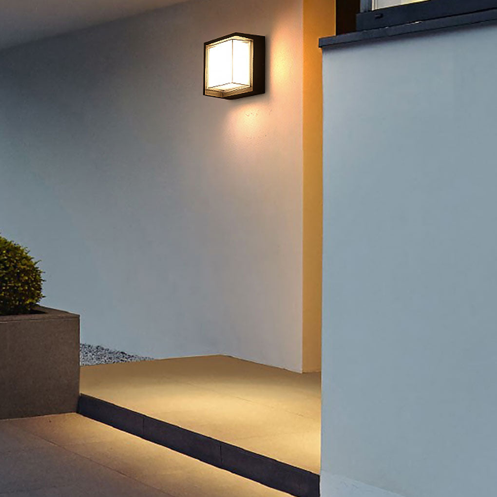 Minimalist Geometric Waterproof Outdoor Sconce Light