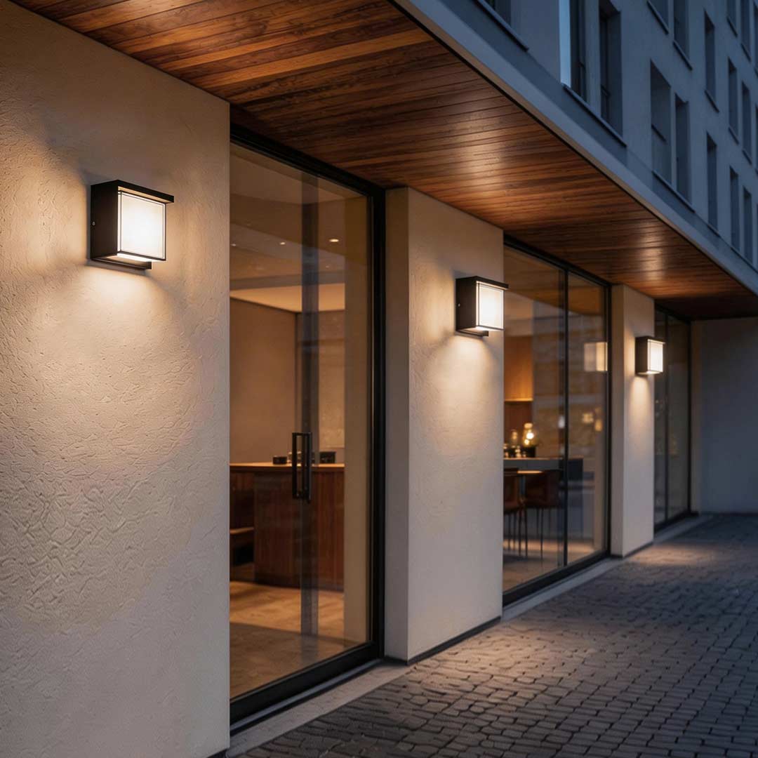Minimalist Geometric Waterproof Outdoor Sconce Light