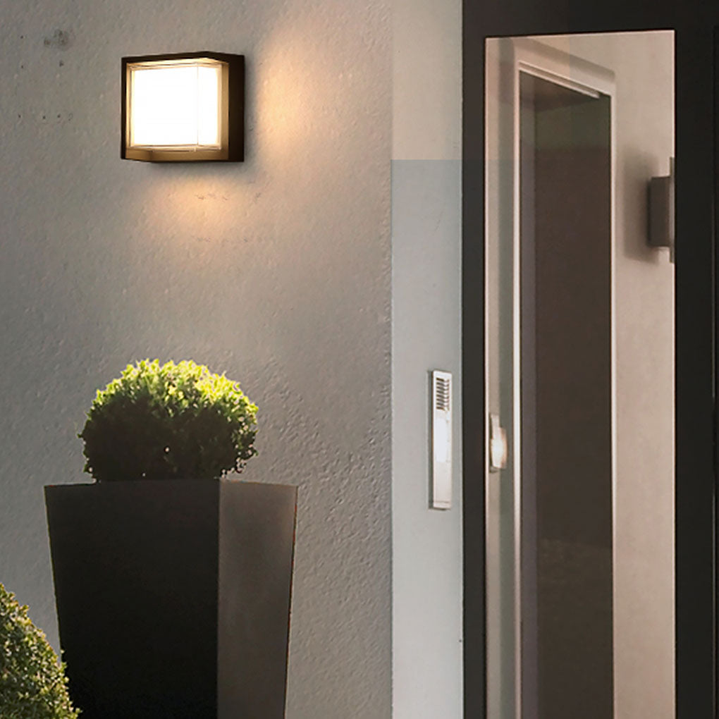Minimalist Geometric Waterproof Outdoor Sconce Light