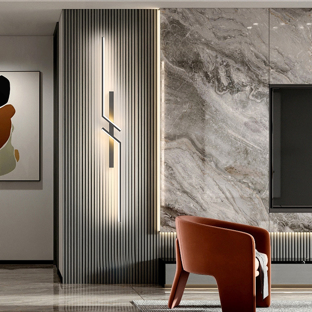 Symmetrical Geometric LED Wall Sconce