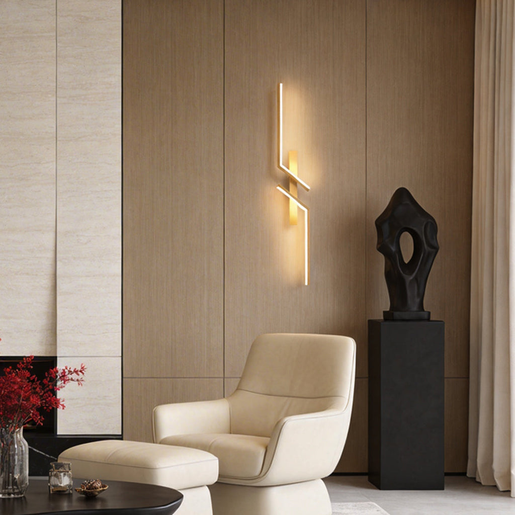 Symmetrical Geometric LED Wall Sconce