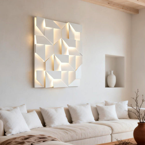 Artistic Geometric LED Wall Sconce with Dimming Feature