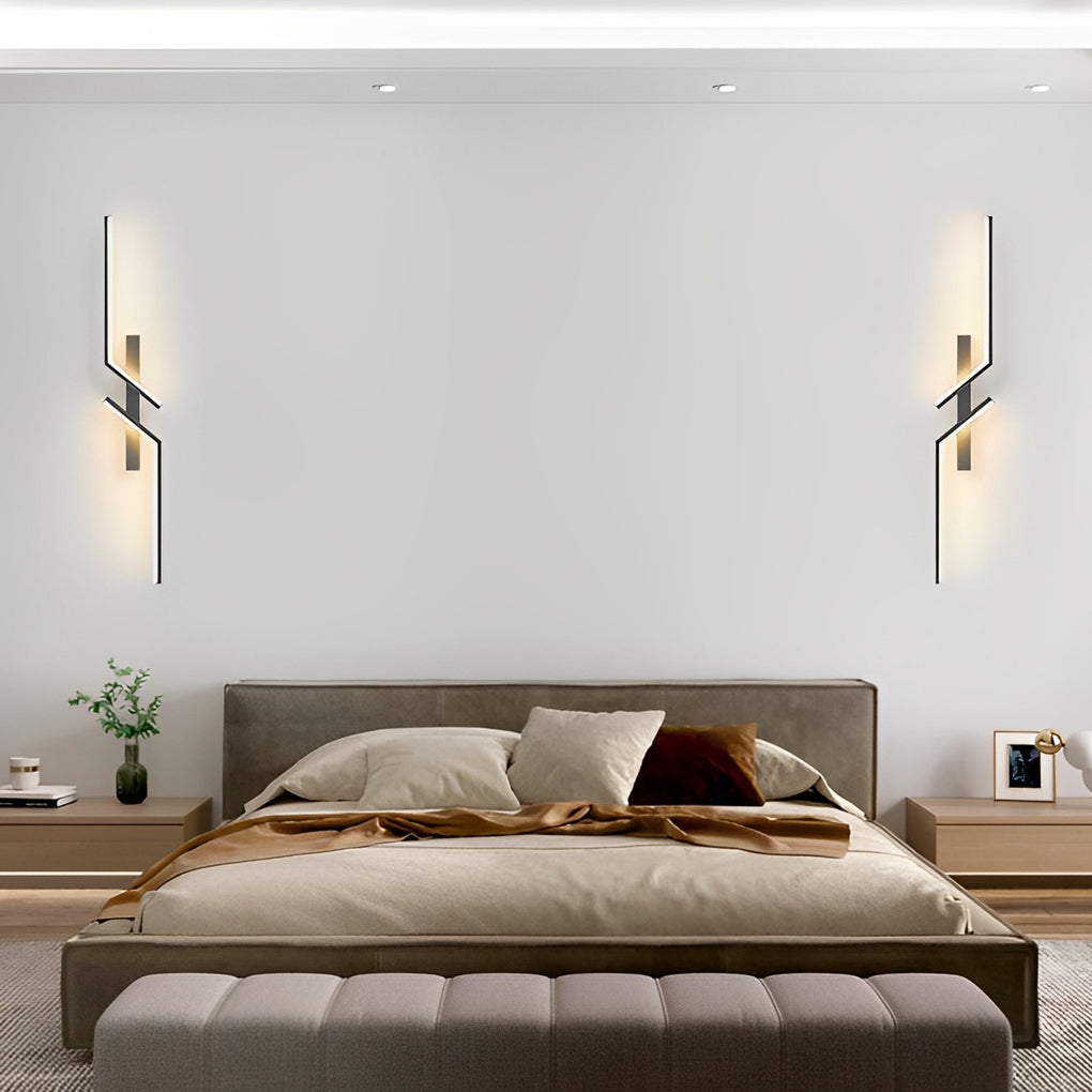 Symmetrical Geometric LED Wall Sconce