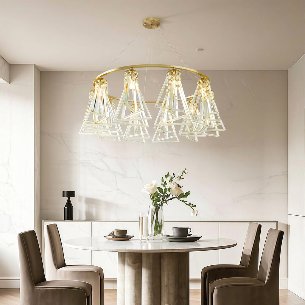 Modern Minimalist Crystal Chandelier Ceiling Light