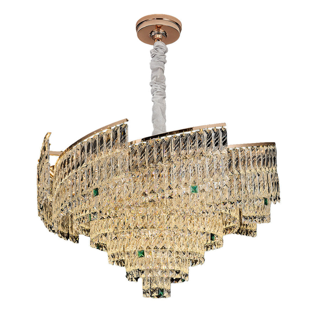 Luxury Crystal Pendant Chandelier - Carbon Steel Ceiling Light