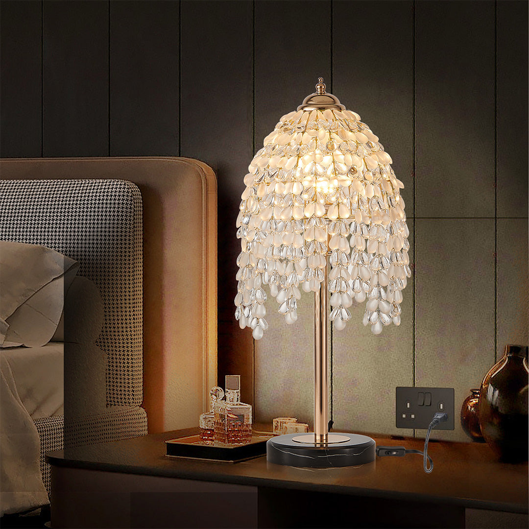 Luxury Gold Crystal Bedside Table Lamp