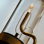 LED Candle Glass Dome Table Lamp - Elegant Atmosphere Light