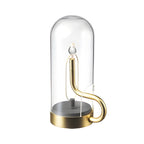 LED Candle Glass Dome Table Lamp - Elegant Atmosphere Light