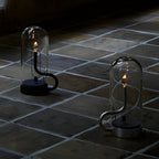 LED Candle Glass Dome Table Lamp - Elegant Atmosphere Light