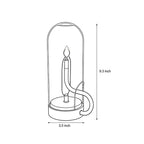 LED Candle Glass Dome Table Lamp - Elegant Atmosphere Light