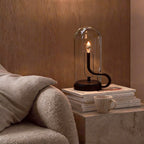 LED Candle Glass Dome Table Lamp - Elegant Atmosphere Light