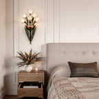 Premium Glass Flower Wall Sconce - Rustic American Nature Design