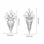 Premium Glass Flower Wall Sconce - Rustic American Nature Design