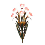 Premium Glass Flower Wall Sconce - Rustic American Nature Design