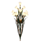 Premium Glass Flower Wall Sconce - Rustic American Nature Design
