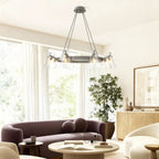 Modern Copper Chandelier - Elegant Ceiling Light Fixture
