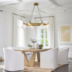 Modern Copper Chandelier - Elegant Ceiling Light Fixture