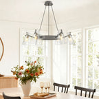 Modern Copper Chandelier - Elegant Ceiling Light Fixture