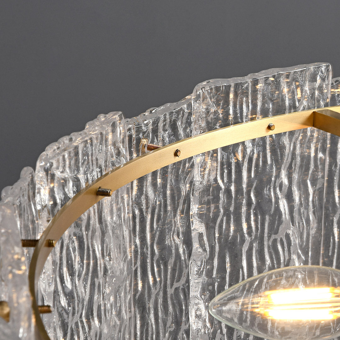 Luxury Copper Glass Flush Mount Ceiling Light