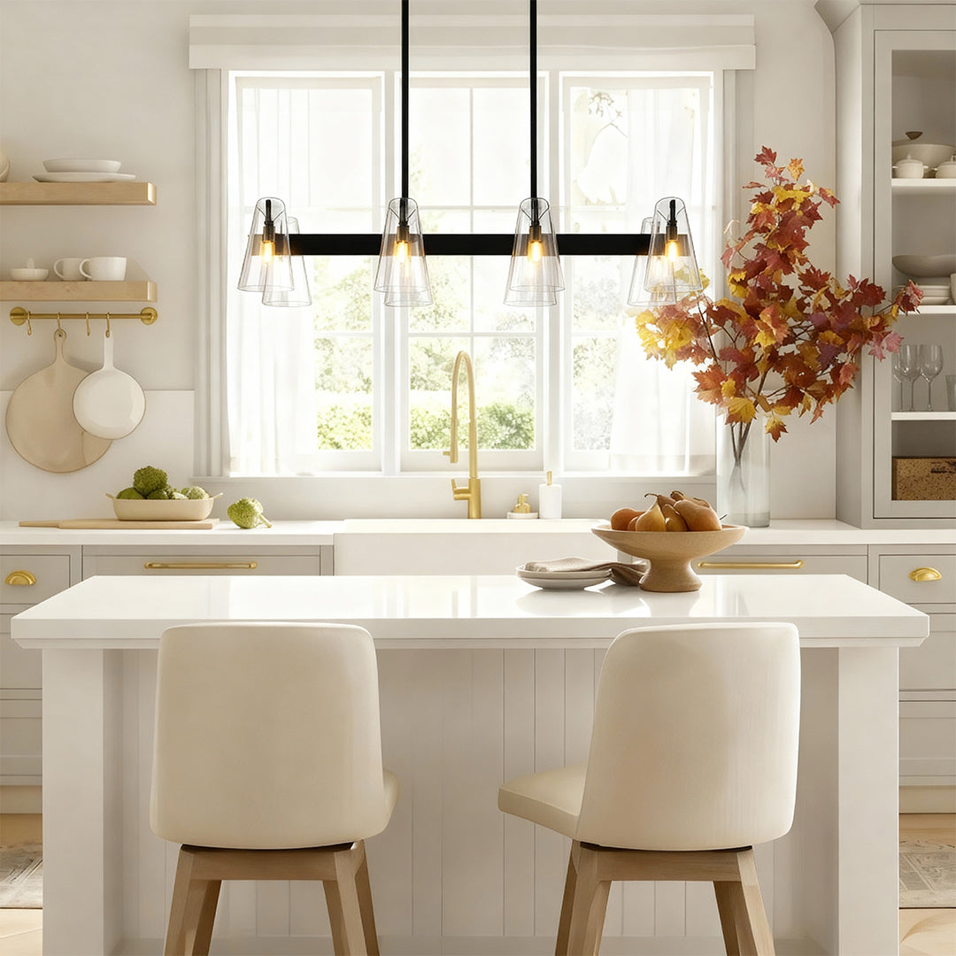 Modern Copper Chandelier - Elegant Ceiling Light Fixture