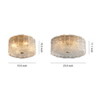 Luxury Copper Glass Flush Mount Ceiling Light
