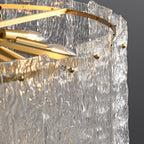 Luxury Copper Glass Flush Mount Ceiling Light