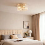 Luxury Copper Glass Flush Mount Ceiling Light