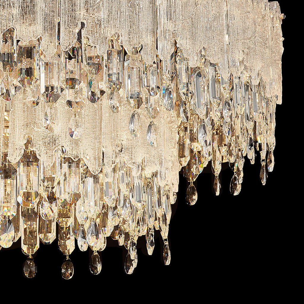 Luxury Crystal Glass Fringe Chandelier - Elegant Ceiling Light