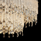 Luxury Crystal Glass Fringe Chandelier - Elegant Ceiling Light