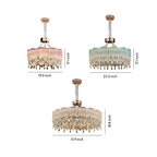 Luxury Crystal Glass Fringe Chandelier - Elegant Ceiling Light