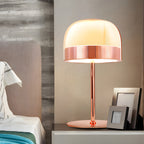 Premium Glass Mushroom Dome Table Lamp - Ambient LED Lighting