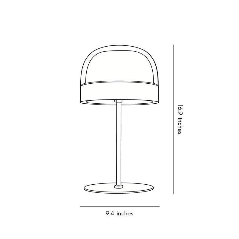 Premium Glass Mushroom Dome Table Lamp - Ambient LED Lighting