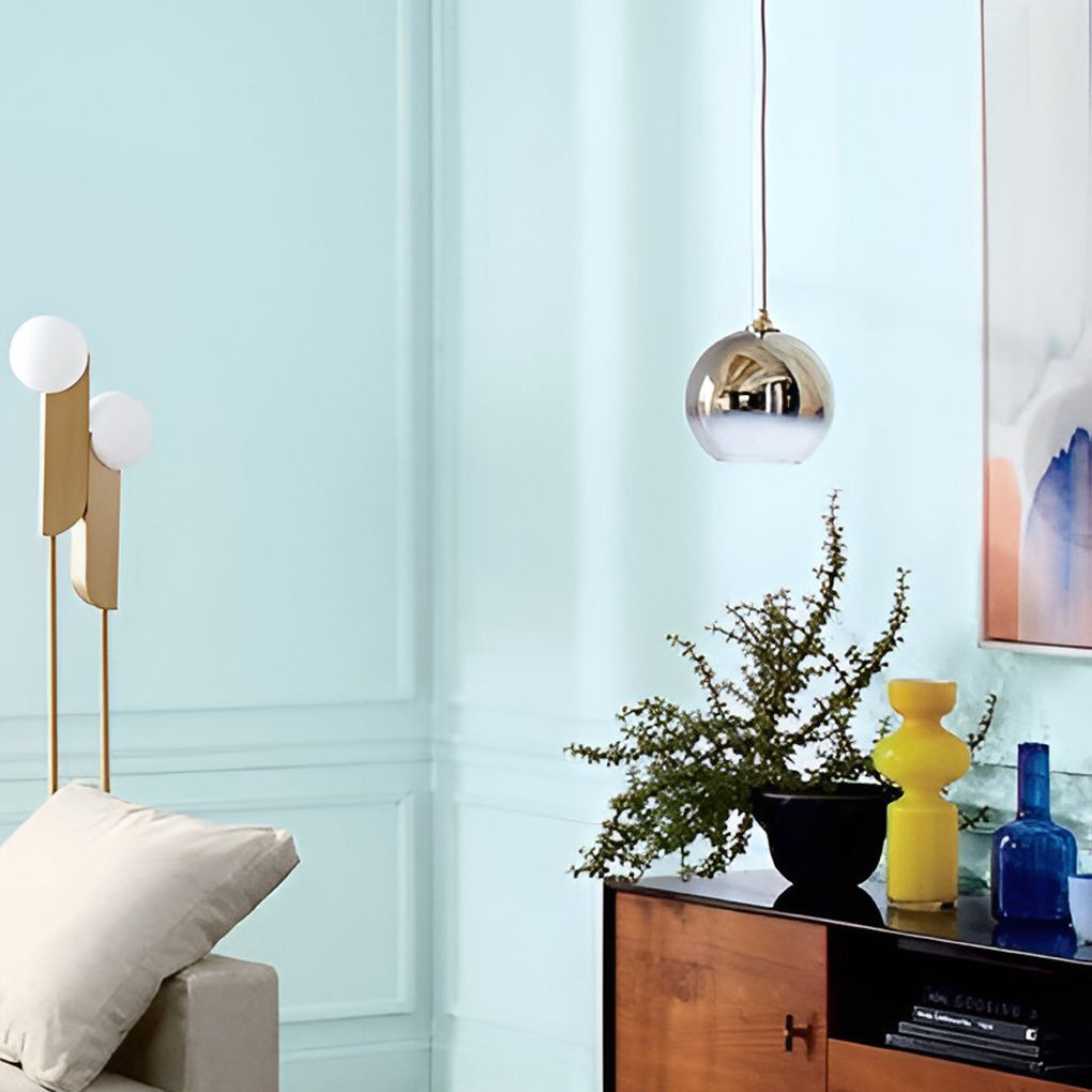 Modern Glass Round Pendant Light - Single-Ball Ceiling Fixture