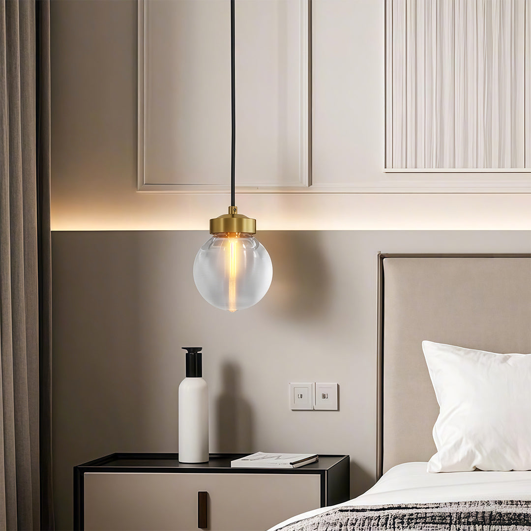 Luxury Copper and Glass Chandelier - Modern Ceiling Light