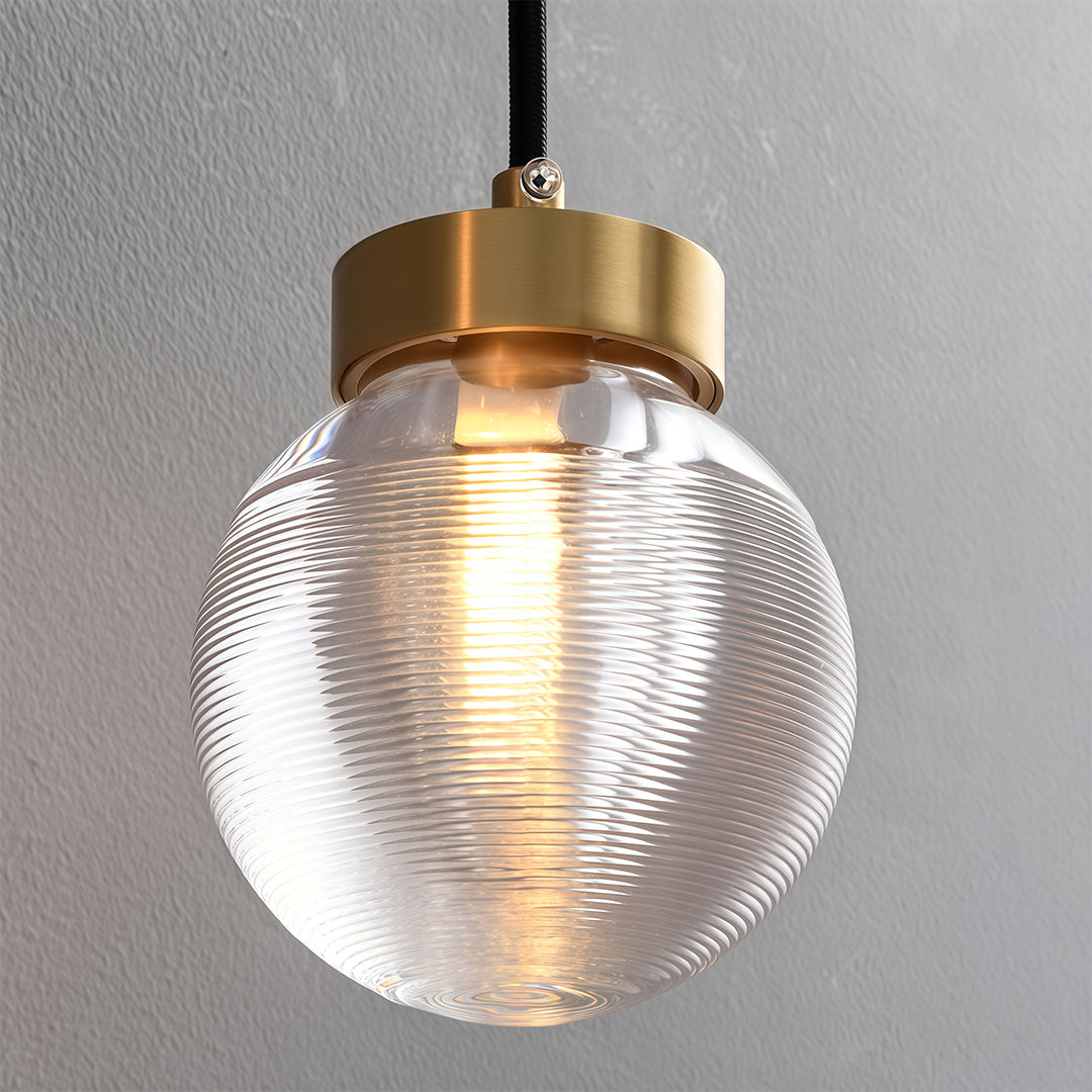 Luxury Copper and Glass Chandelier - Modern Ceiling Light