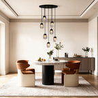 Luxury Copper and Glass Chandelier - Modern Ceiling Light