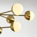 Modern Solid Copper Globe Chandelier Ceiling Light