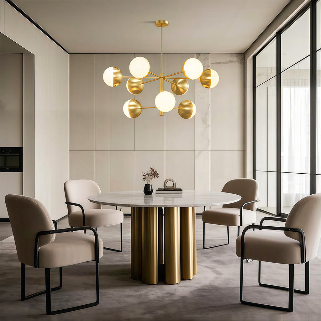 Modern Solid Copper Globe Chandelier Ceiling Light