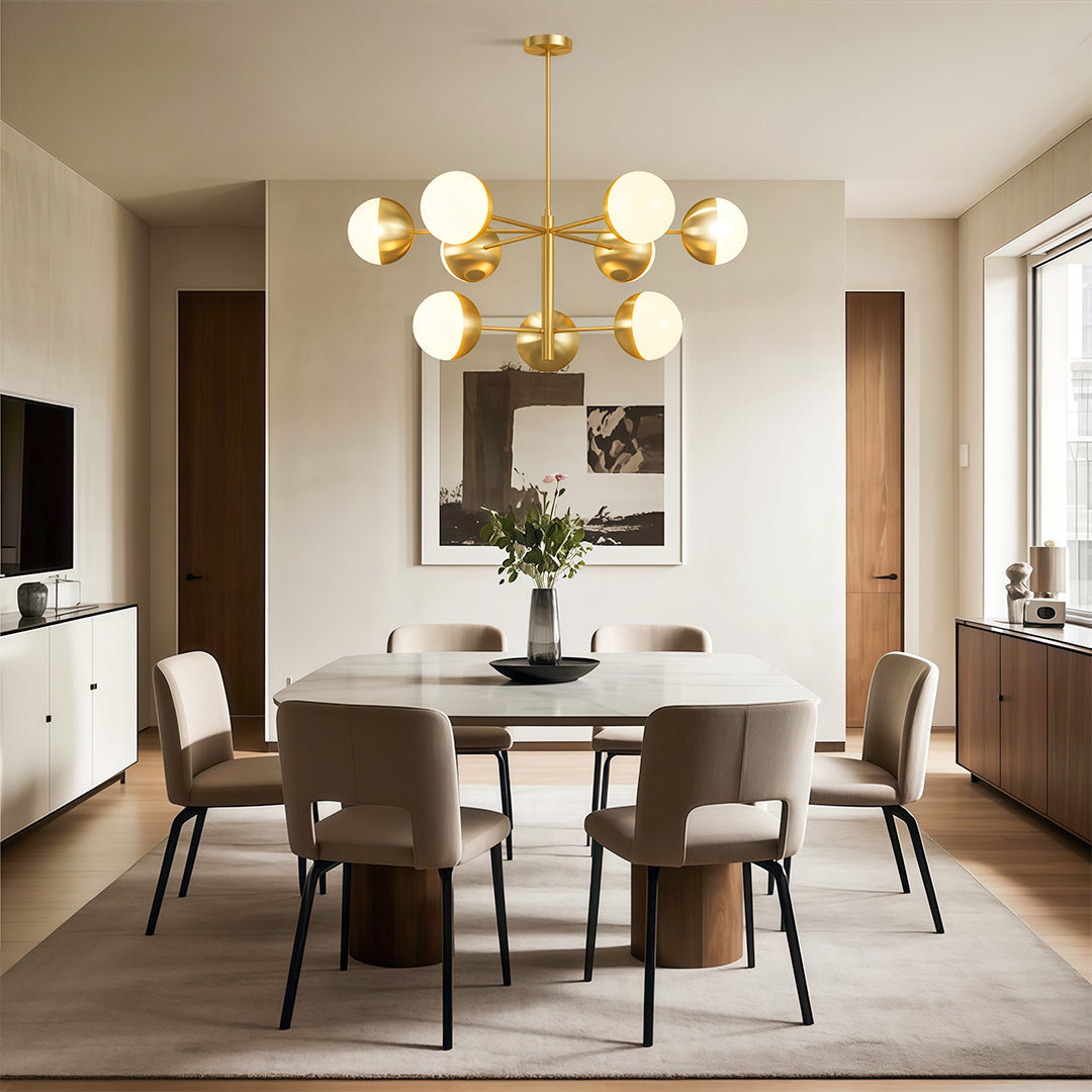 Modern Solid Copper Globe Chandelier Ceiling Light