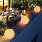 Modern Waterproof White LED Globe Pillar Light for Outdoor Use